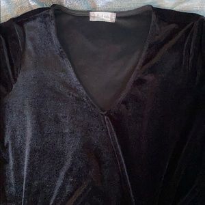 Altar’d State black velvet V-neck blouse
